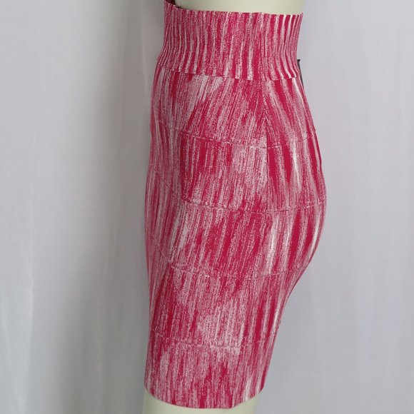 NWT BCBGMaxAzria Space Dye Begonia Combo Pencil Skirt Size S - Picture 4 of 8